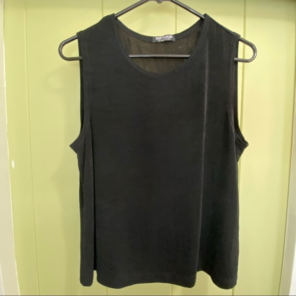 Softwear by Mark Singer Women’s Stretch Tank Top Black Size M - Picture 1 of 6